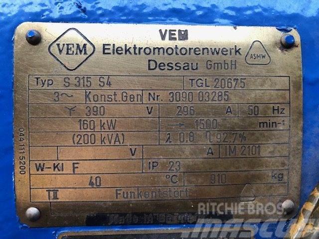  200 kVA VEM Type S315 S4 TGL20675 Generator Drugi agregati