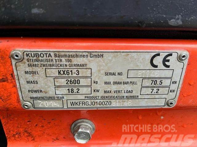 Kubota Minibagger KX 61 Minibagger 2245h, incl. Grabn+T Mini bagri <7t