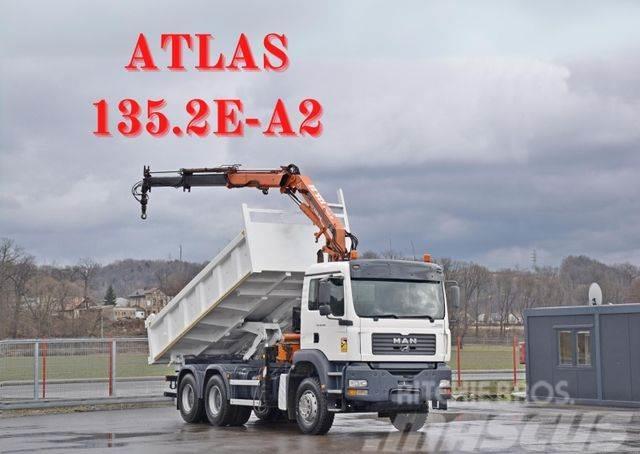 MAN TGA 26.350* ATLAS 135.2E-A2 + FUNK / 6x4*TOP 6x4 Kiper tovornjaki