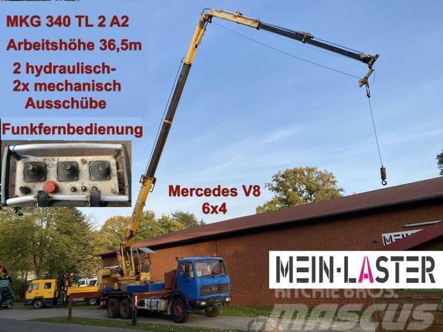 Mercedes-Benz 2622 V8 6x4 MKG 340 T2A2 36,5m Seilwinde Funk Tovornjaki z žerjavom