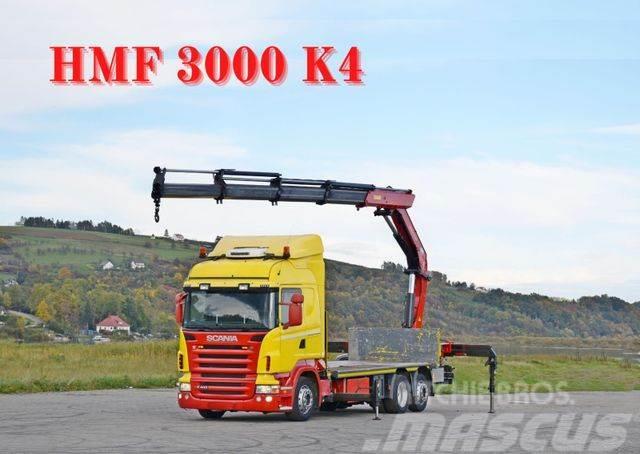 Scania R 400 Pritsche 6,50m +HMF 3000K4/FUNK*TOPZUSTAND Tovornjaki z žerjavom