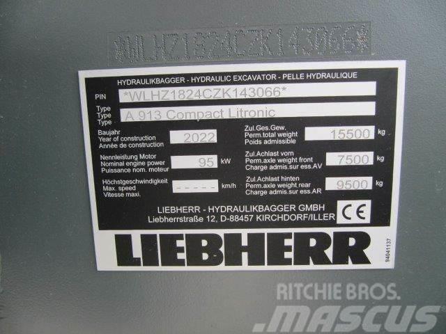 Liebherr A 913 Compact G6.0-D Bagri na kolesih