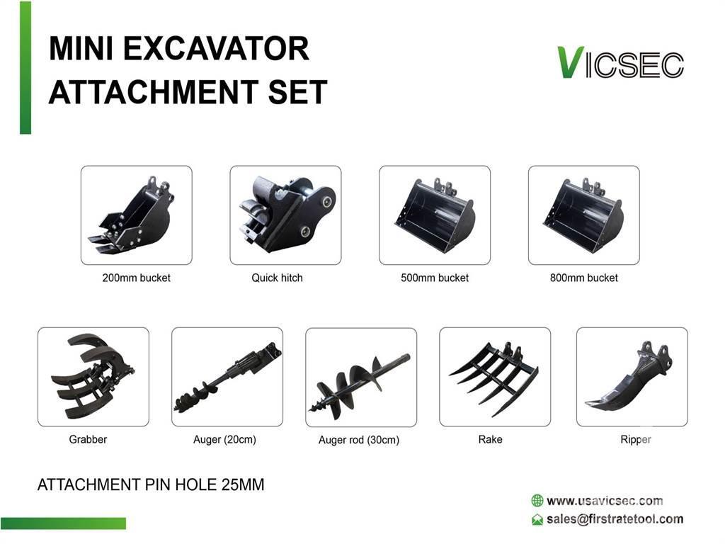  VICSEC Quantity of (9) Excavator Attac ... Drugi deli