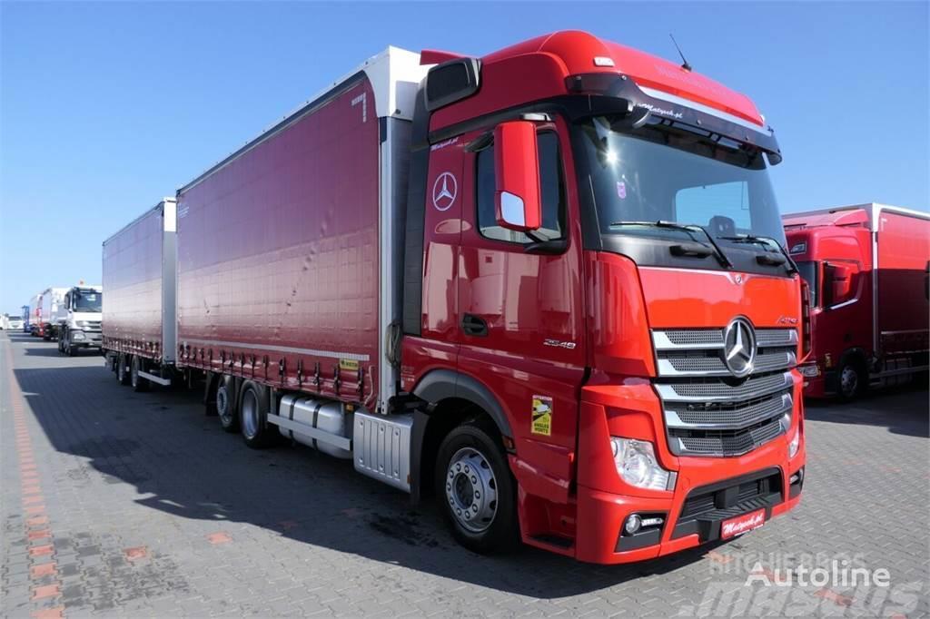 Mercedes-Benz Actros 2548 curtain sider + trailer Tovornjaki s ponjavo