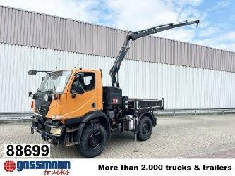 Unimog U 20 4x4, Zapfwelle, Kran Hiab 022D-3 HiDuo, Funk