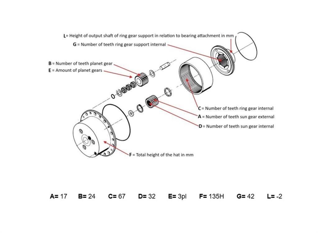 Terex Demag Demag AC 205 planetary gear 17-24-67-32-3pl-H135-4 Osi