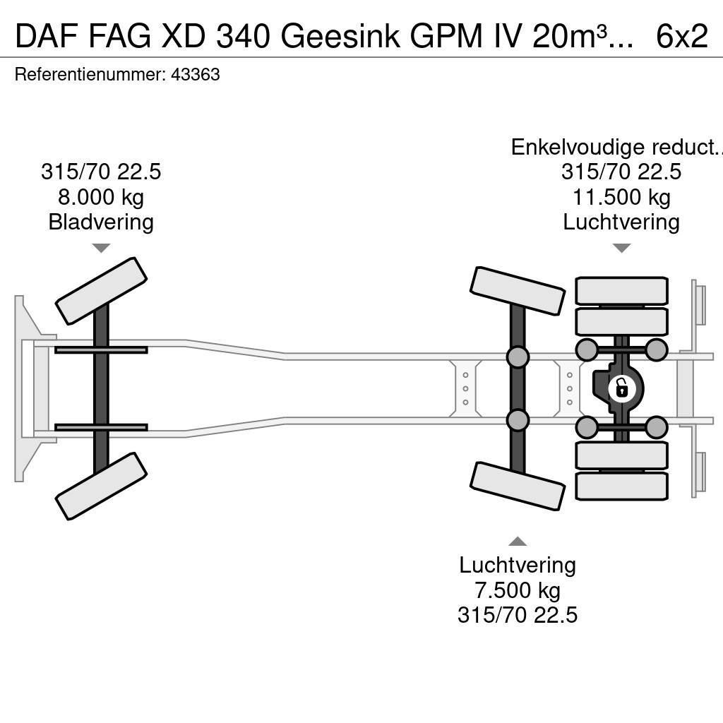 DAF FAG XD 340 Geesink GPM IV 20m³ GEC Komunalni tovornjaki