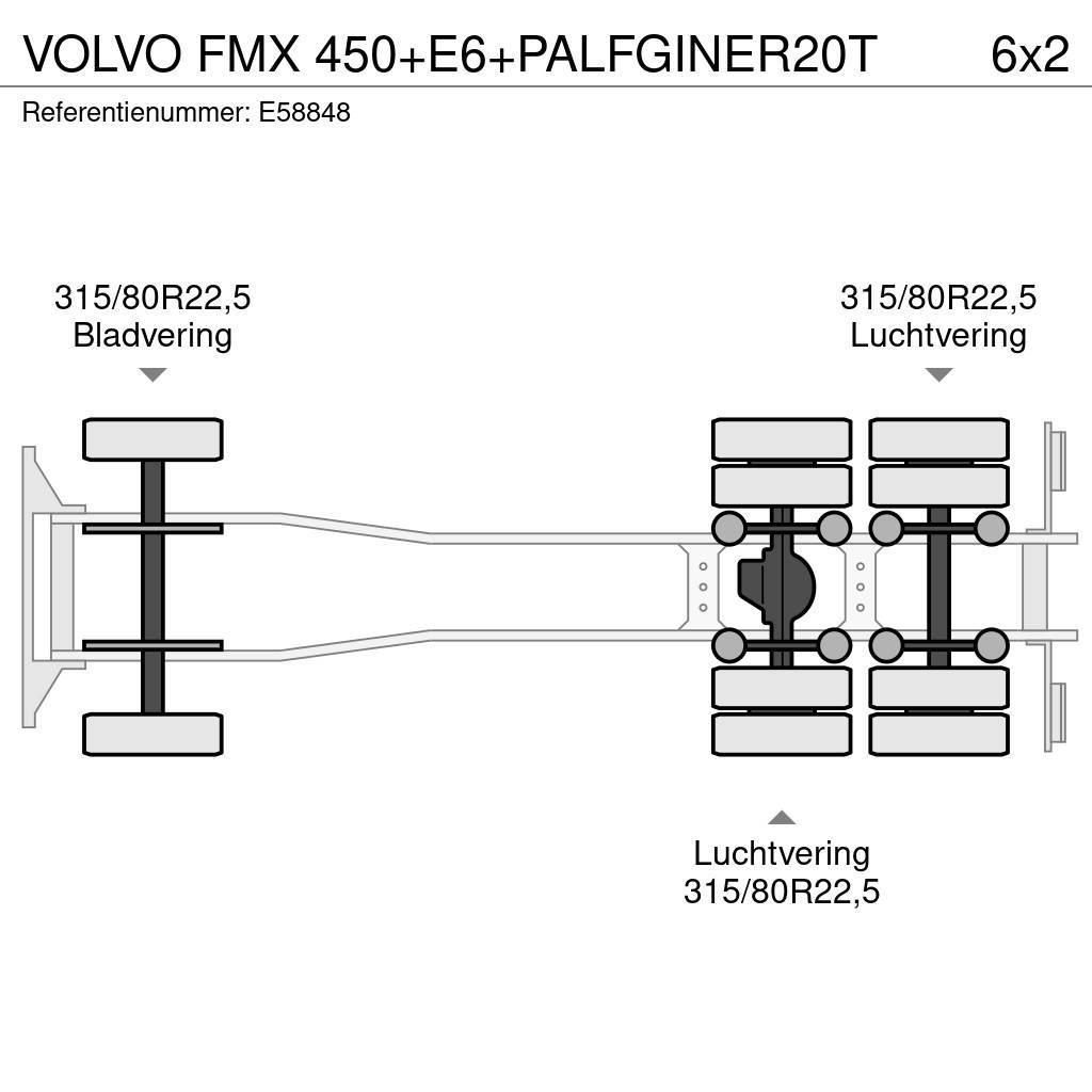 Volvo FMX 450+E6+PALFGINER20T Kontejnerski tovornjaki