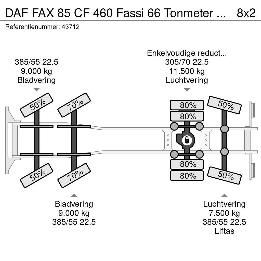 DAF FAX 85 CF 460 Fassi 66 Tonmeter laadkraan Rabljeni žerjavi za vsak teren