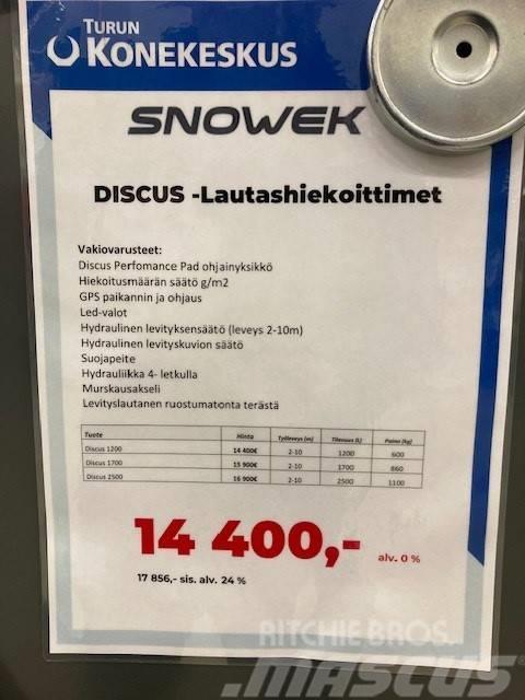 Snowek Discus 1200 Lautashiekoitin 2-10m Trosilci peska in soli