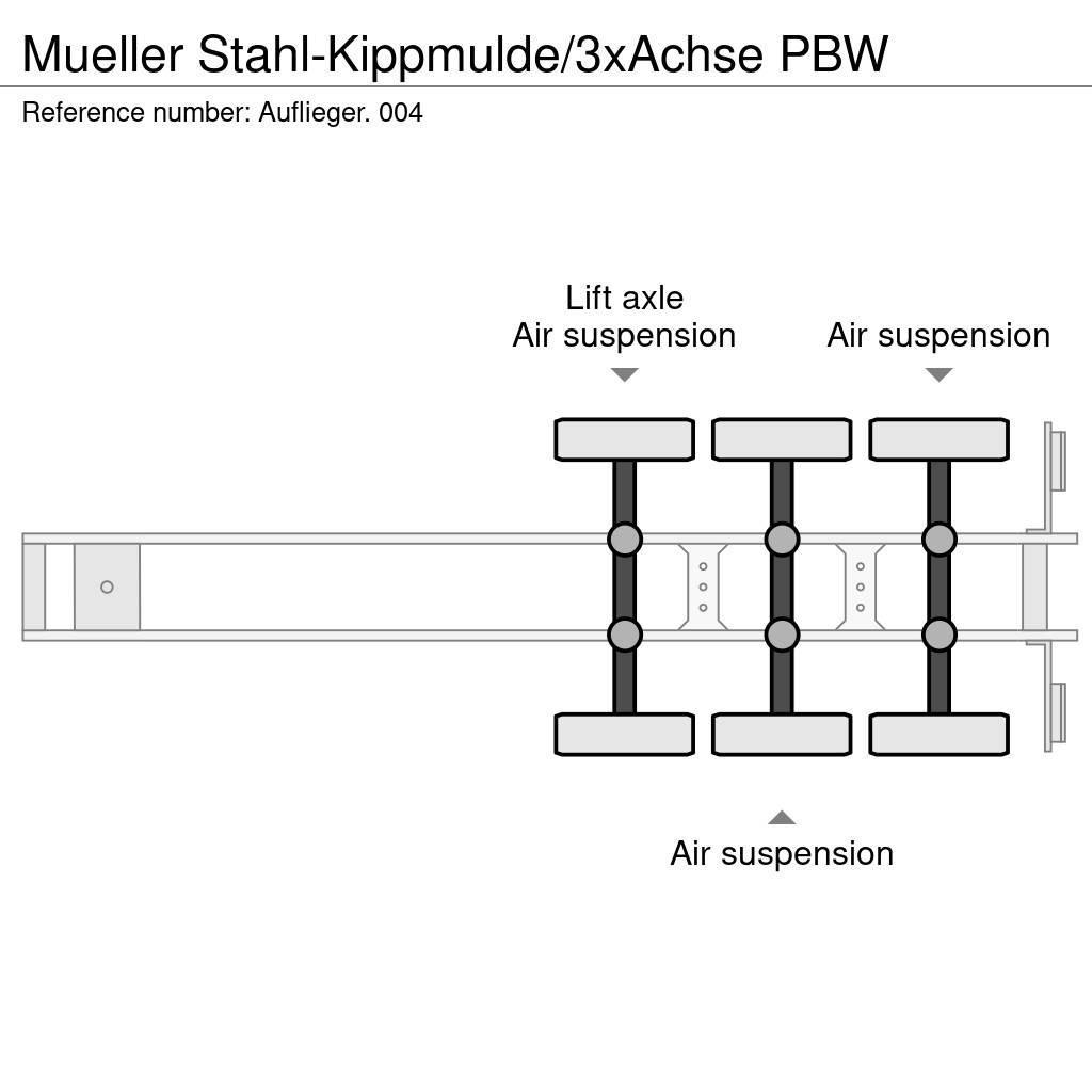  Mueller Stahl-Kippmulde/3xAchse PBW Polprikolice prekucniki - kiper
