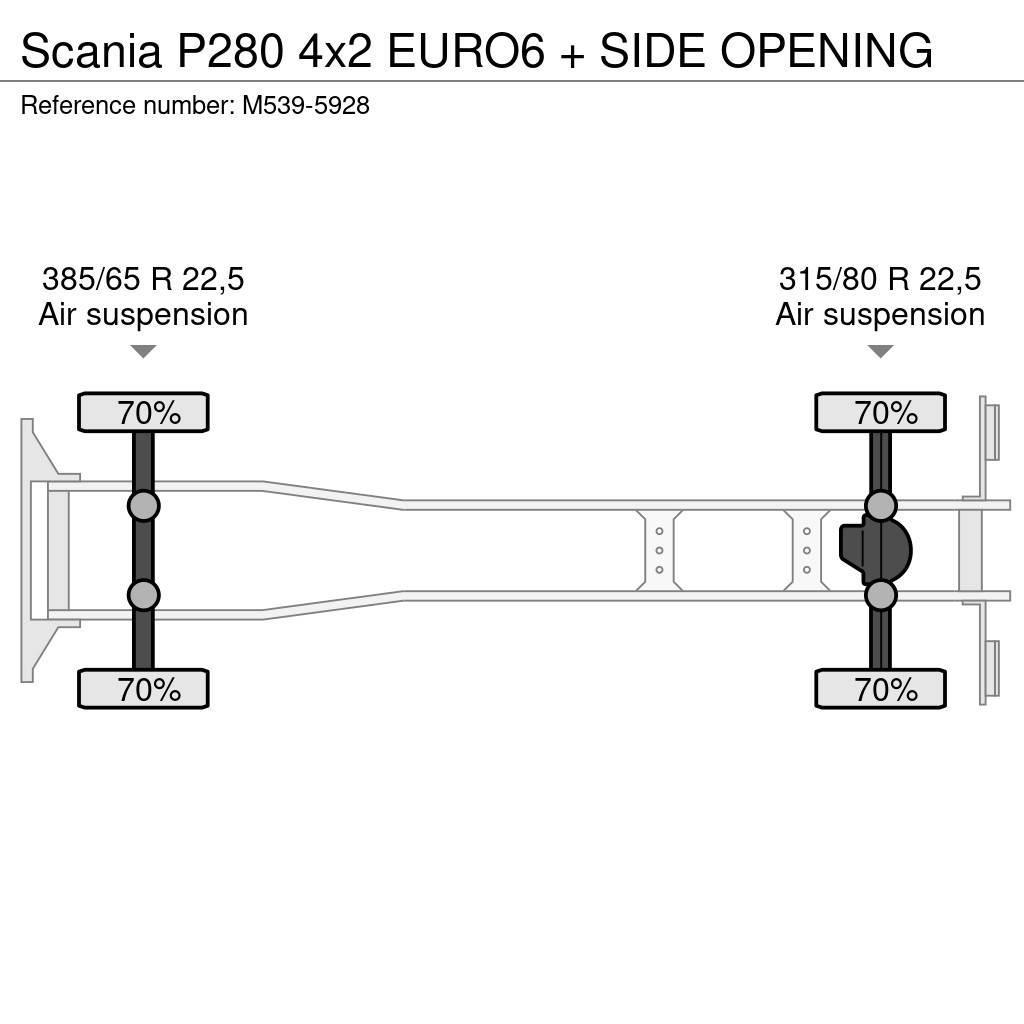 Scania P280 4x2 EURO6 + SIDE OPENING Tovornjaki zabojniki