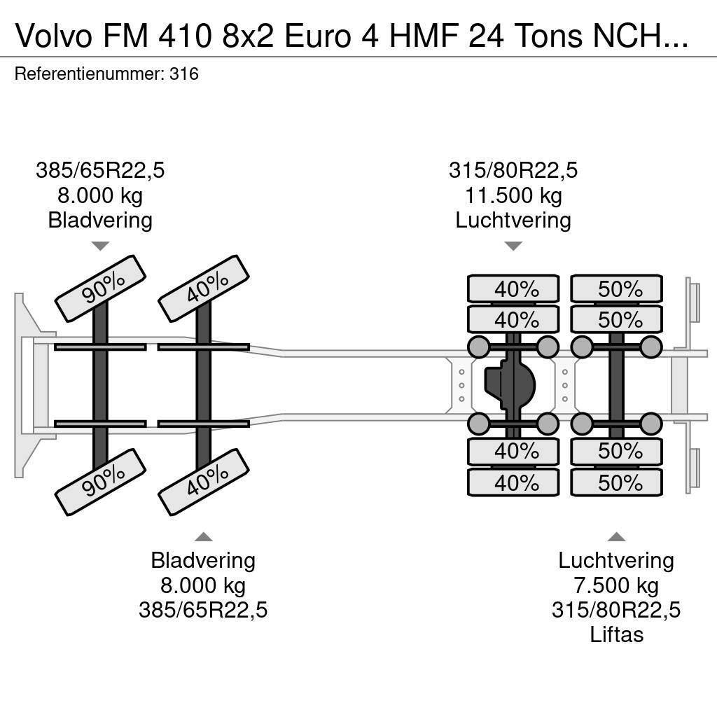 Volvo FM 410 8x2 Euro 4 HMF 24 Tons NCH Cable System! Kotalni prekucni tovornjaki