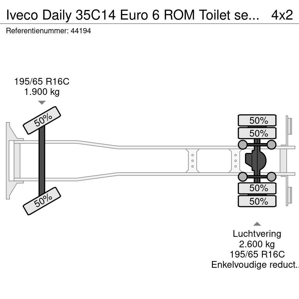 Iveco Daily 35C14 Euro 6 ROM Toilet servicewagen Vakuumski tovornjaki