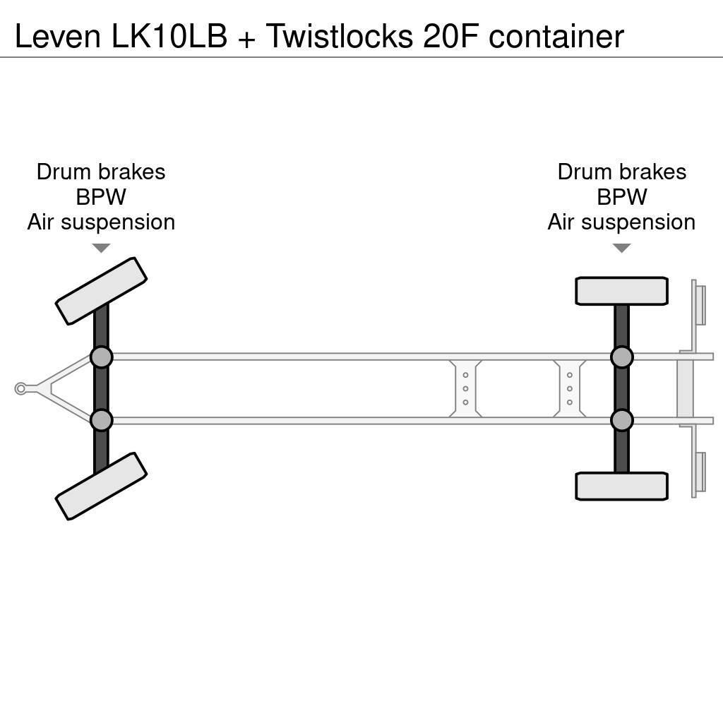  Leven LK10LB + Twistlocks 20F container Plato/keson prikolice