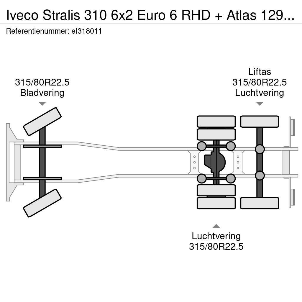 Iveco Stralis 310 6x2 Euro 6 RHD + Atlas 129.3 crane Tovornjaki s kesonom/platojem