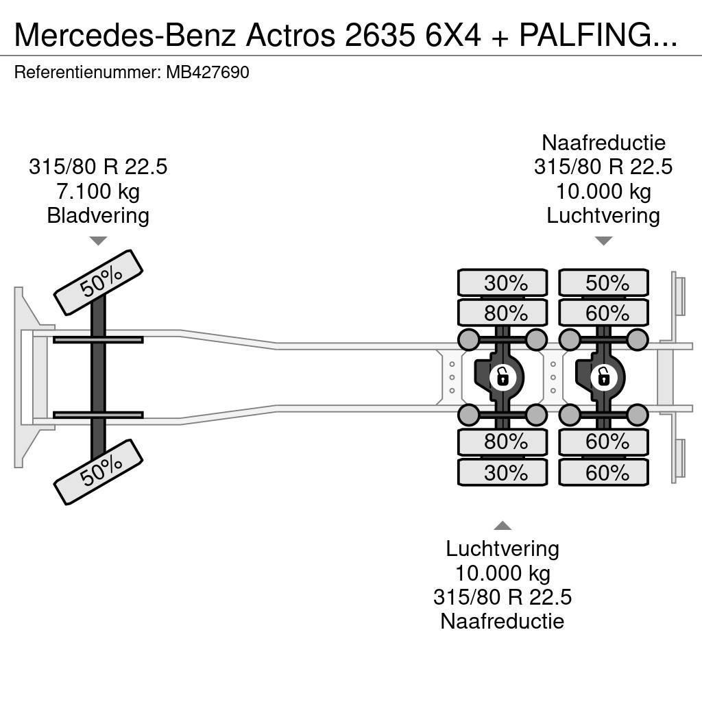 Mercedes-Benz Actros 2635 6X4 + PALFINGER PK21000 + JIB + REMOTE Rabljeni žerjavi za vsak teren
