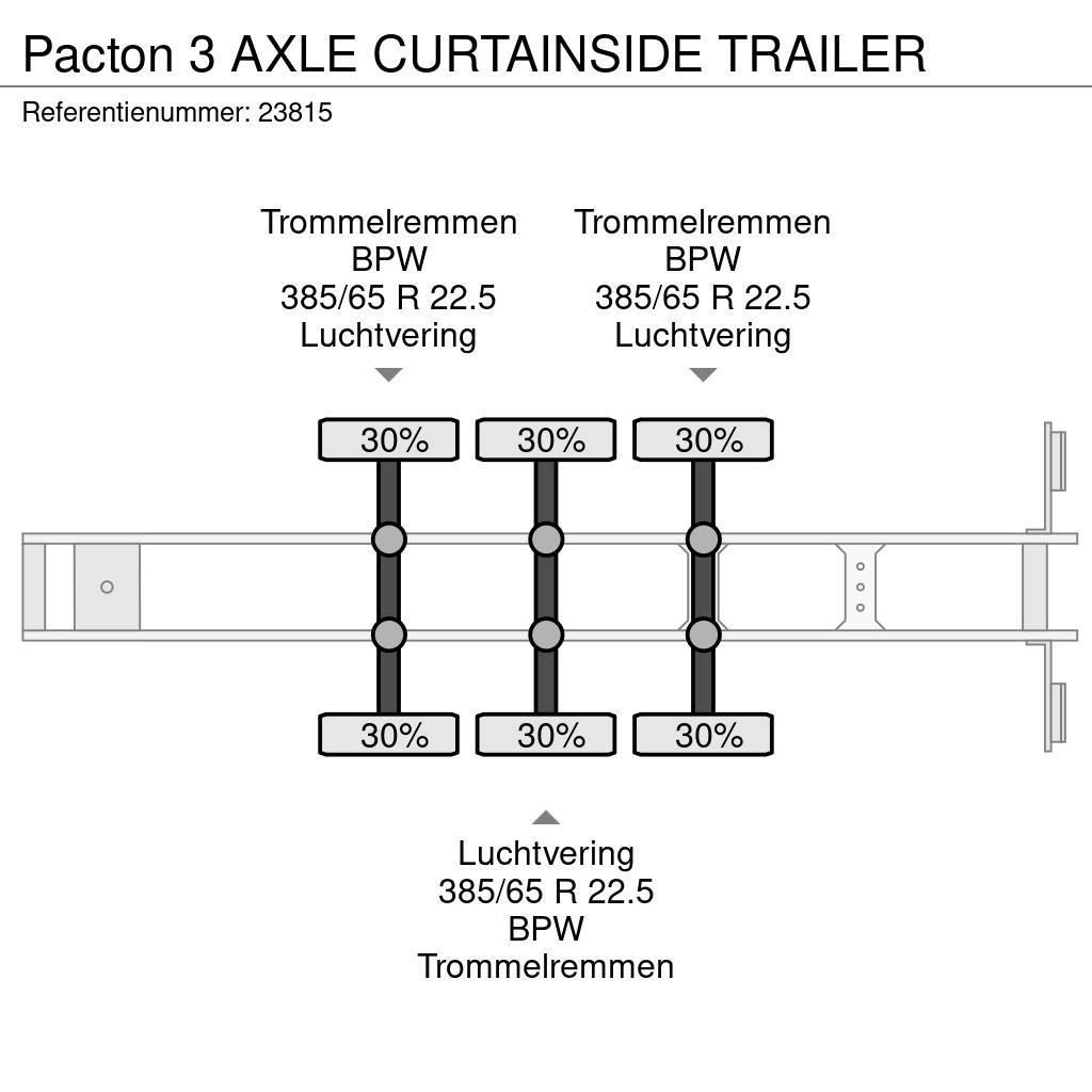 Pacton 3 AXLE CURTAINSIDE TRAILER Polprikolice s ponjavo