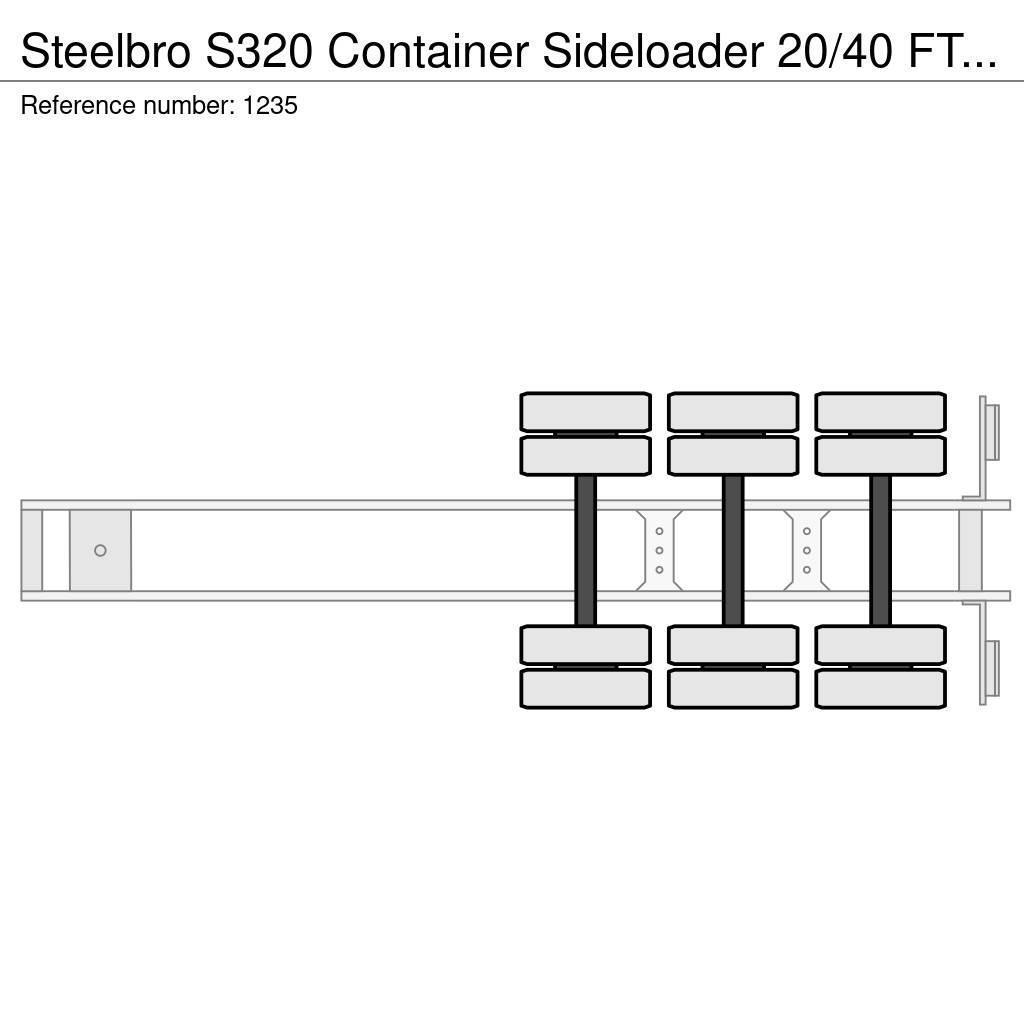Steelbro S320 Container Sideloader 20/40 FT Remote 3 Axle 1 Kontejnerske polprikolice