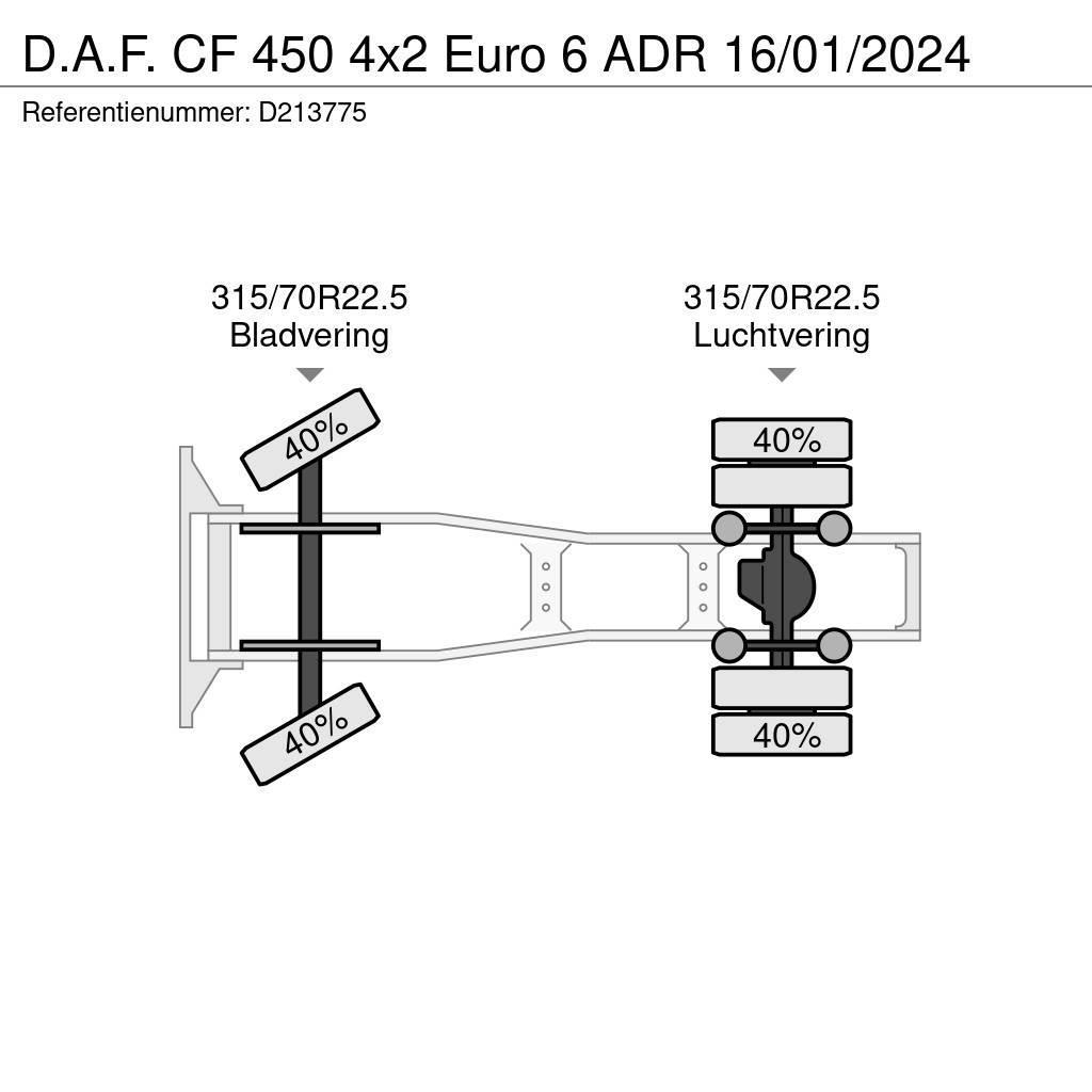 DAF CF 450 4x2 Euro 6 ADR 16/01/2024 Vlačilci