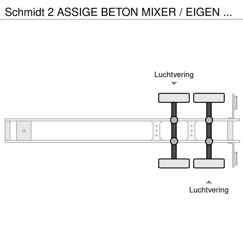Schmidt 2 ASSIGE BETON MIXER / EIGEN MOTOR / 6 CYL DEUTZ / Druge polprikolice