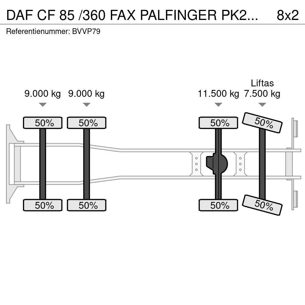 DAF CF 85 /360 FAX PALFINGER PK27002!!HOOGWERKER/SKYWO Rabljeni žerjavi za vsak teren