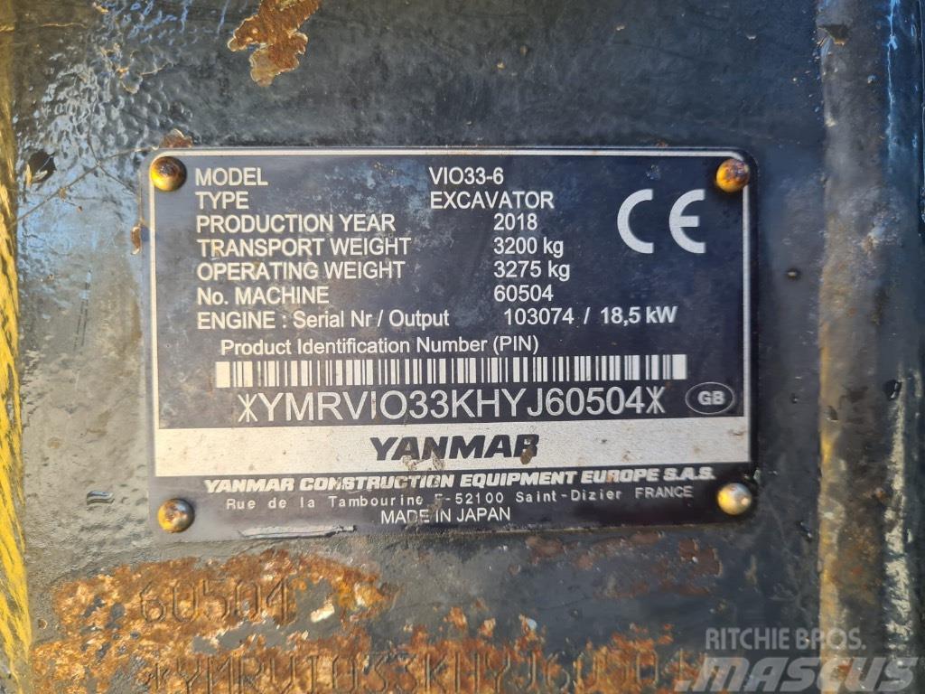 Yanmar VIO33-6 Mini bagri <7t