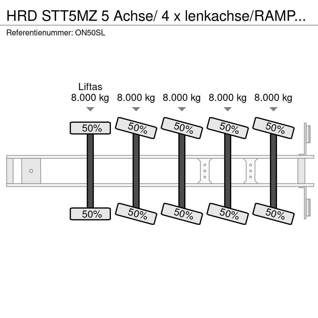 HRD STT5MZ 5 Achse/ 4 x lenkachse/RAMPEN/EXTENDABLE!! Nizko noseče polprikolice