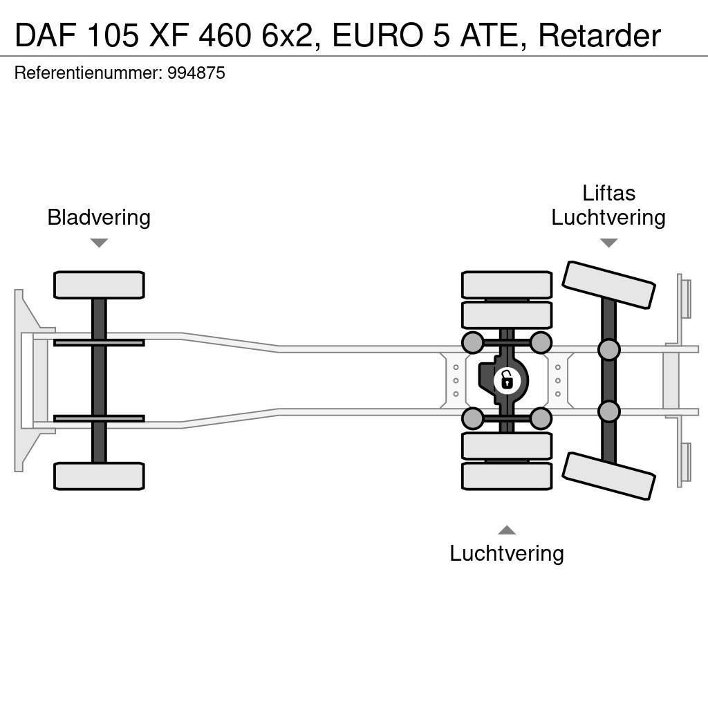 DAF 105 XF 460 6x2, EURO 5 ATE, Retarder Tovornjaki-šasije