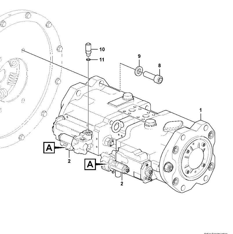 Volvo EC300D EC350D Main Pump 14632316 K5V160DT Menjalnik