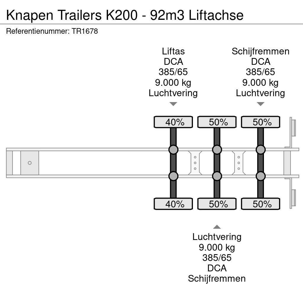 Knapen Trailers K200 - 92m3 Liftachse Tovorne pohodne polprikolice