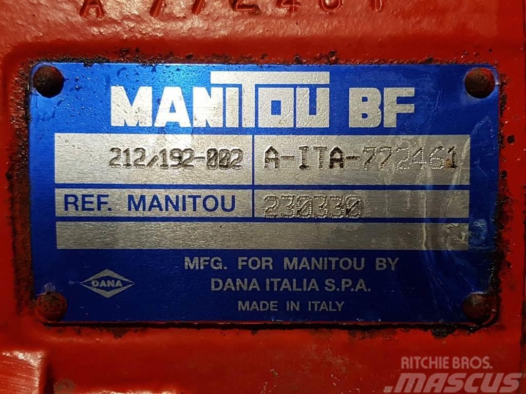 Manitou MT1233ST-230330-Spicer Dana 212/192-002-Axle/Achse Osi