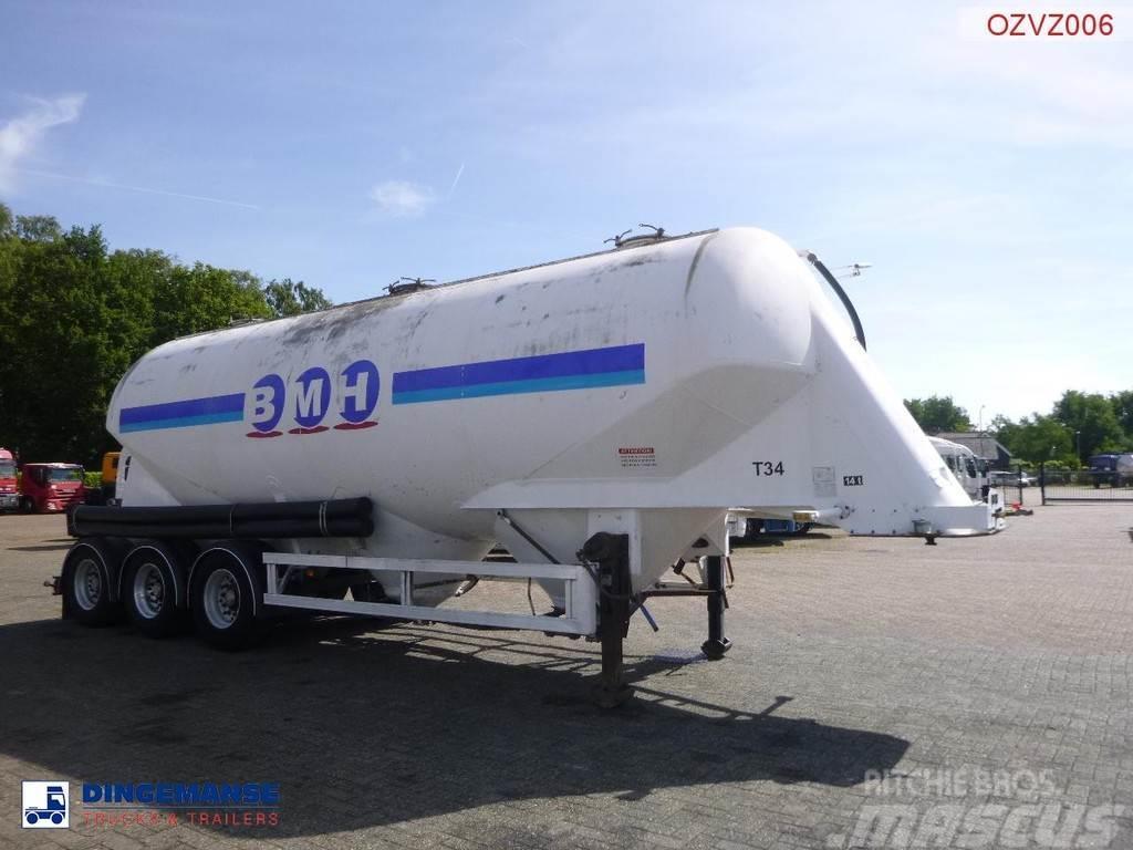 Zvvz Powder tank alu 40 m3 / 1 comp Polprikolice cisterne