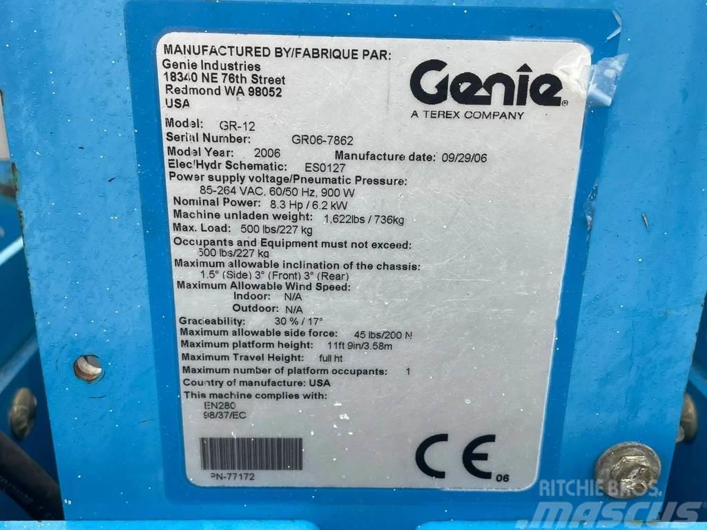 Genie GR-12 | PARTS MACHINE | NON FUNCTIONAL Druga dvigala in dvižne ploščadi