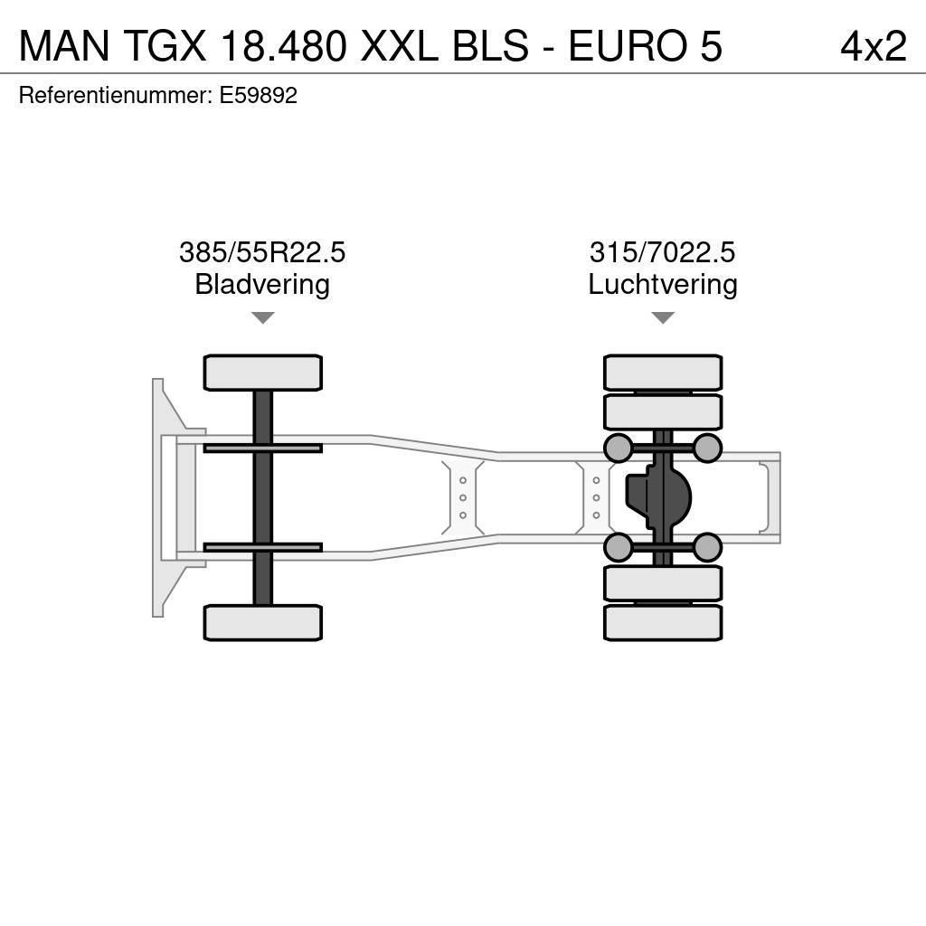MAN TGX 18.480 XXL BLS - EURO 5 Vlačilci