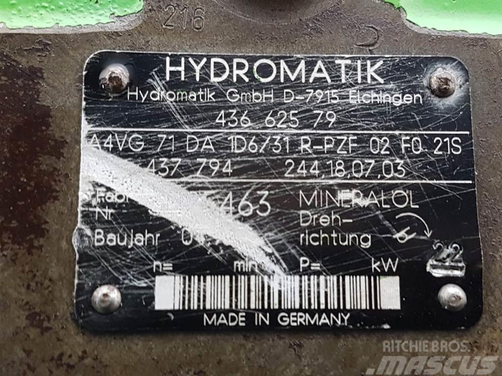 Hydromatik A4VG71DA1D6/31R - Drive pump/Fahrpumpe/Rijpomp Hidravlika