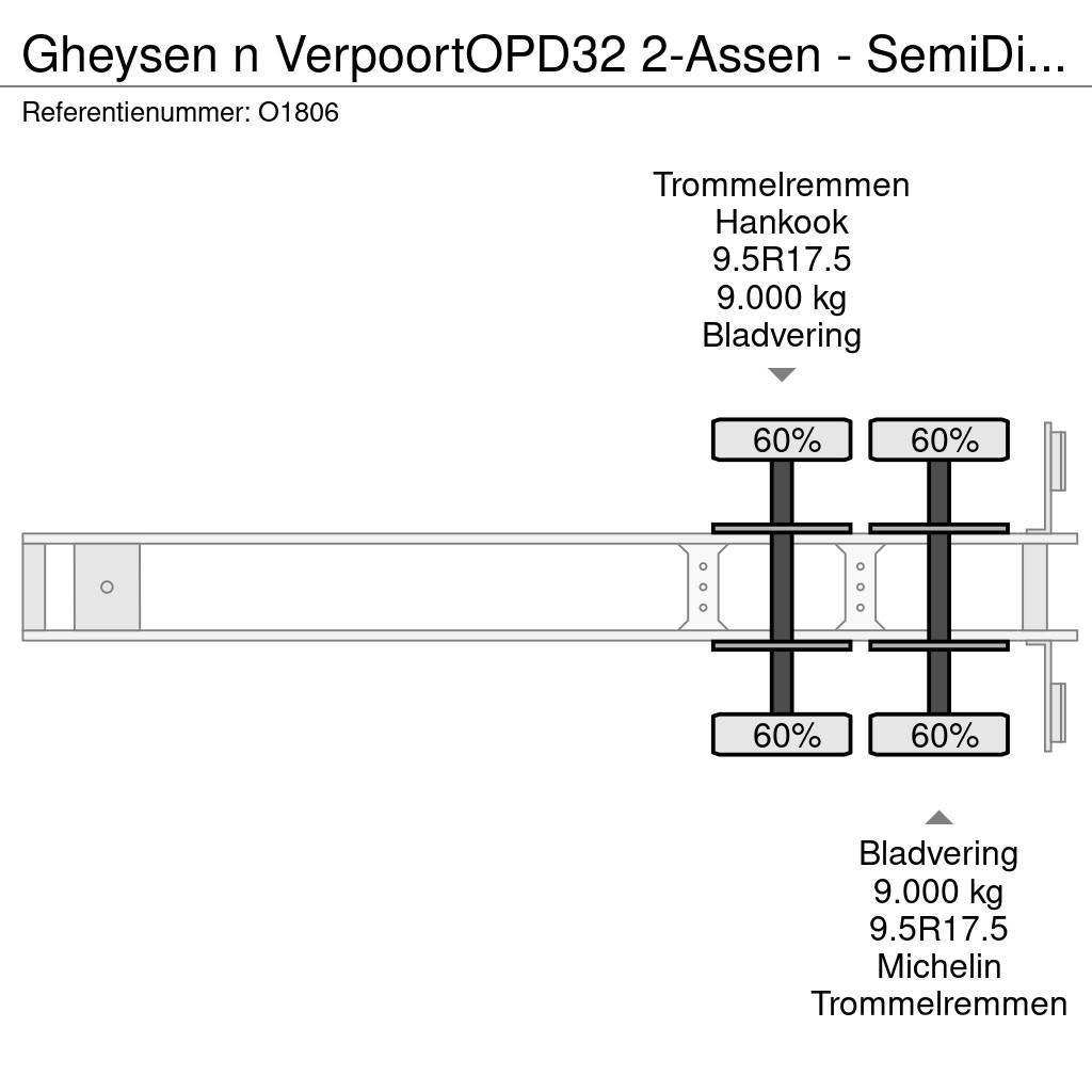  Gheysen n Verpoort OPD32 2-Assen - SemiDieplader - Nizko noseče polprikolice