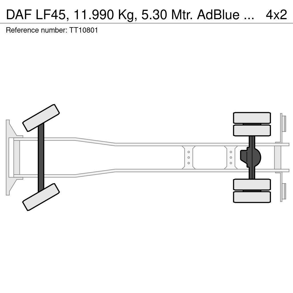 DAF LF45, 11.990 Kg, 5.30 Mtr. AdBlue Tovornjaki s kesonom/platojem