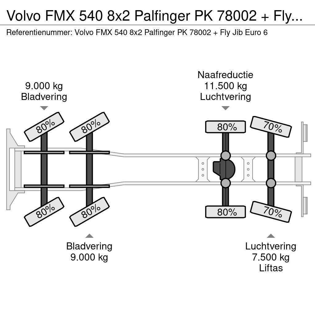 Volvo FMX 540 8x2 Palfinger PK 78002 + Fly Jib Euro 6 Rabljeni žerjavi za vsak teren