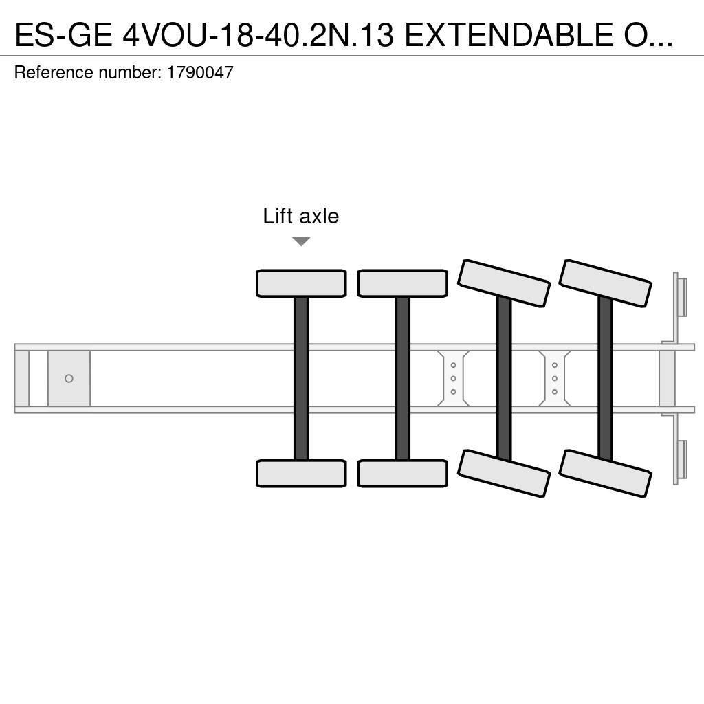 Es-ge 4VOU-18-40.2N.13 EXTENDABLE OPLEGGER/TRAILER/AUFLI Plato/keson polprikolice