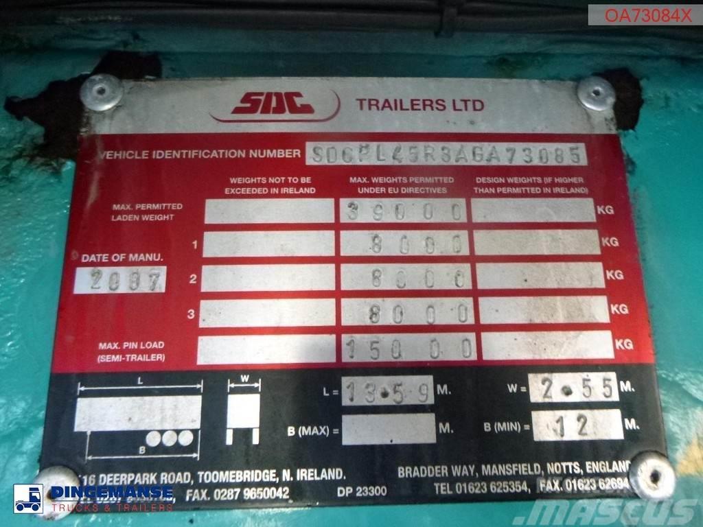 SDC Stack - 3 x platform trailer 13.6 m / 39 t Plato/keson polprikolice