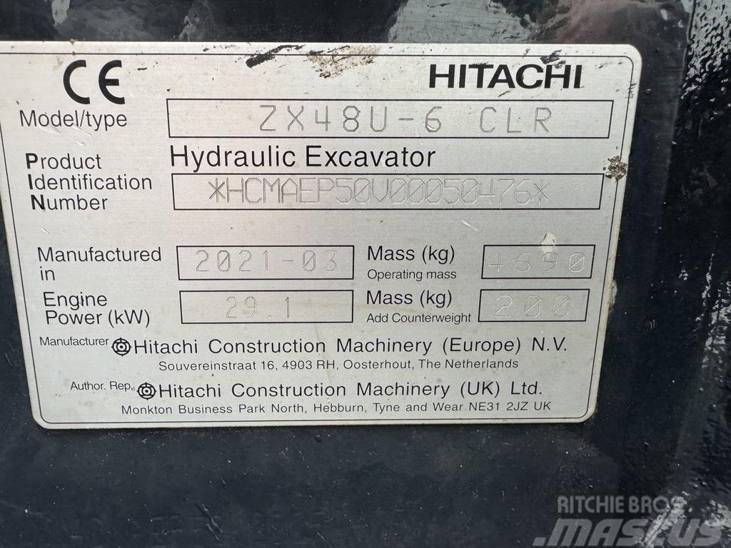 Hitachi ZX 48 U-6 Mini bagri <7t