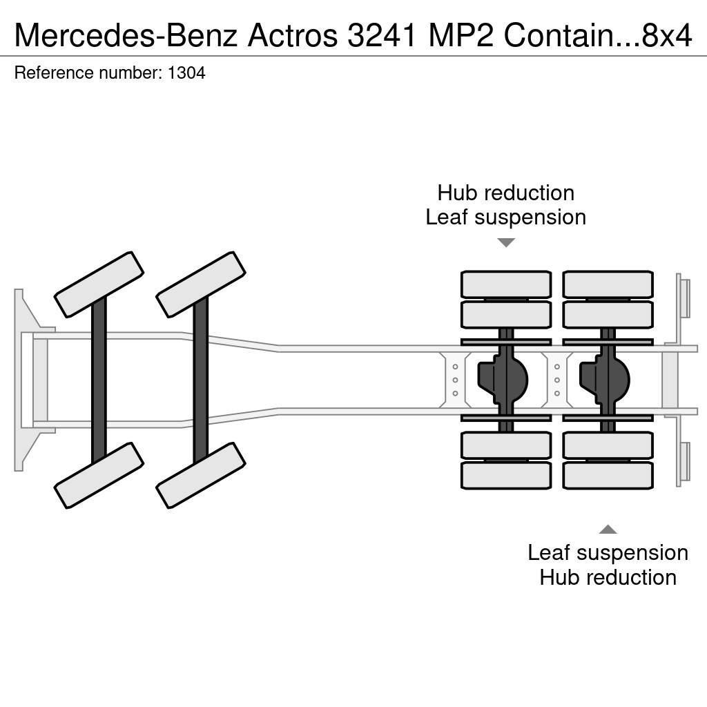 Mercedes-Benz Actros 3241 MP2 Container Hook 8x4 V6 EPS 3 Pedals Kotalni prekucni tovornjaki