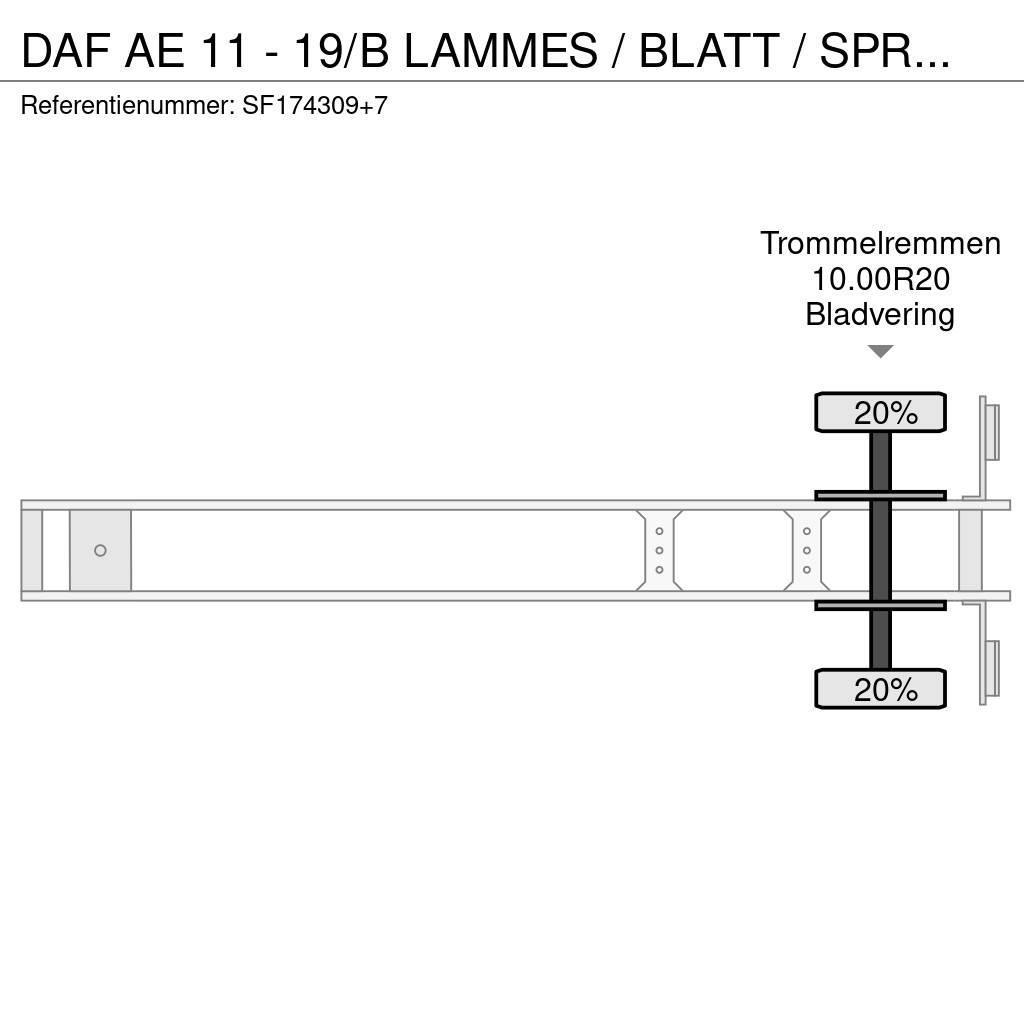 DAF AE 11 - 19/B LAMMES / BLATT / SPRING / FREINS TAMB Polprikolice s ponjavo