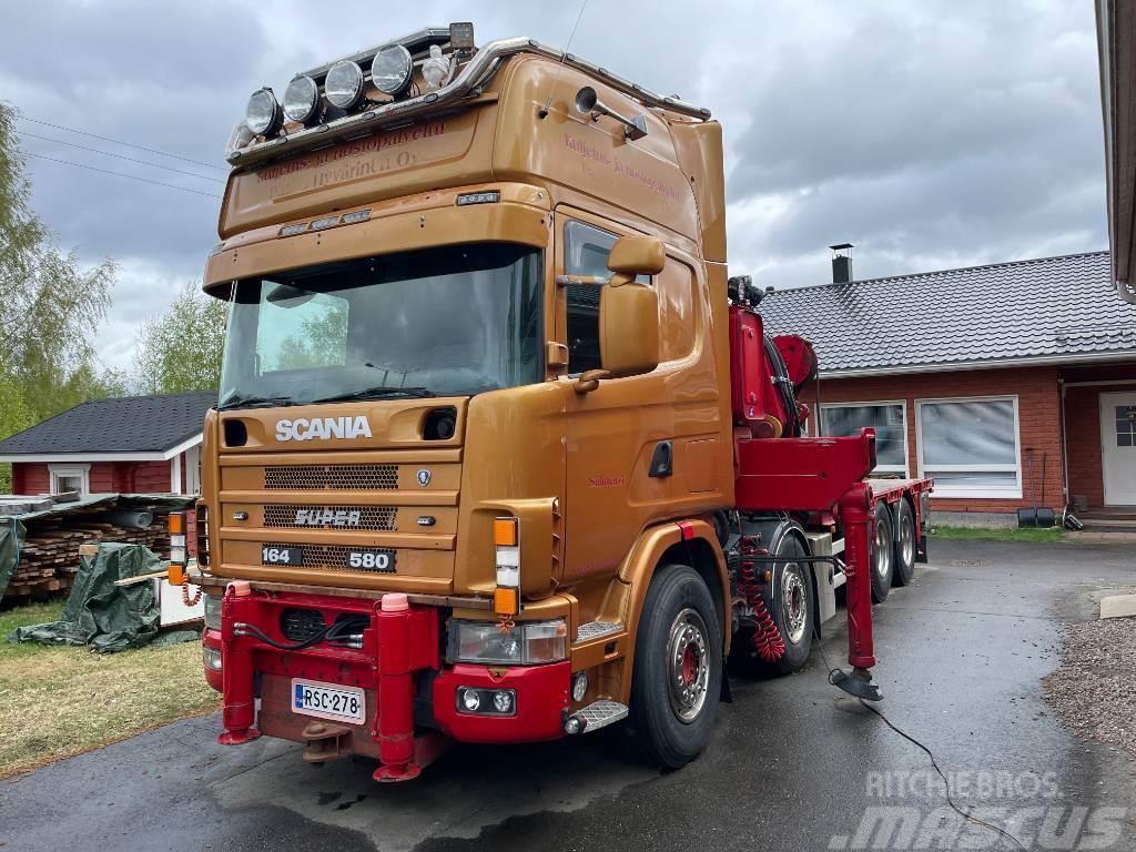 Scania R164 8x2 +Copma 990.6 nosturi+Jibi, kympitys 2028v Tovornjaki z žerjavom