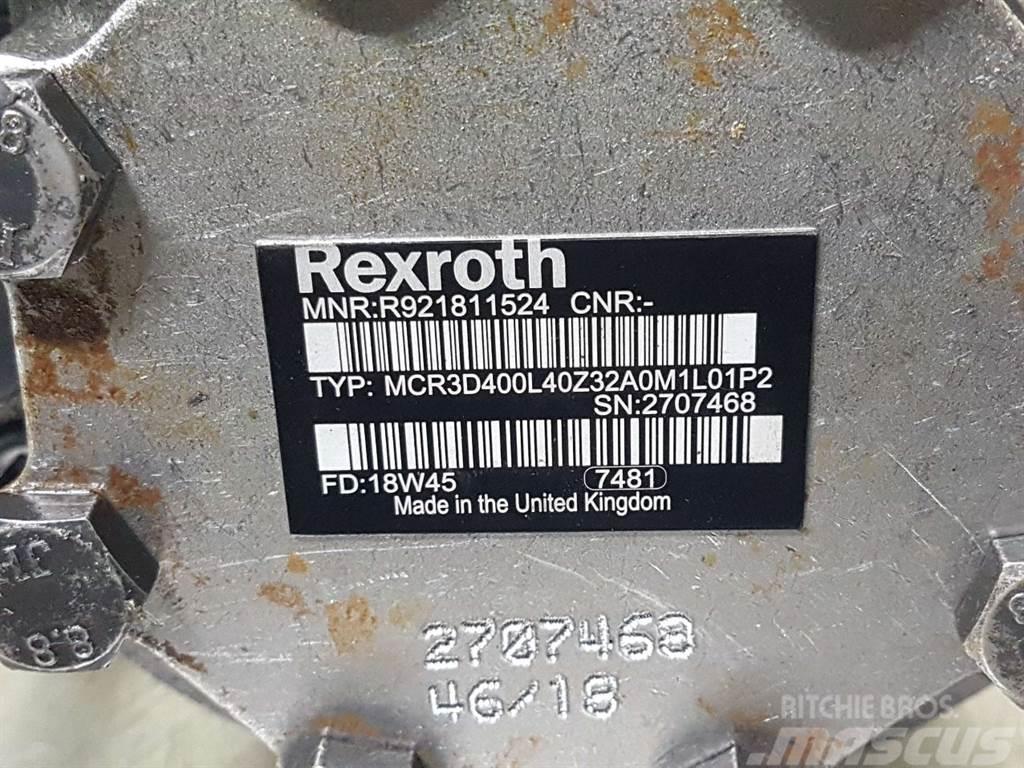 Rexroth MCR3D400L40Z32-R921811524-Wheel motor/Radmotor Hidravlika