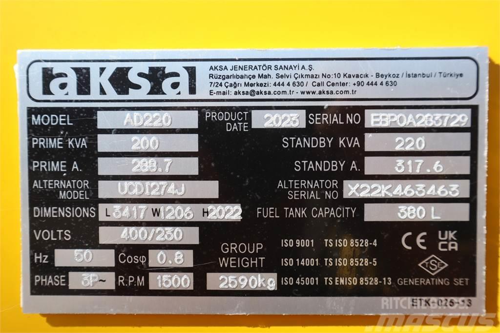 AKSA AD220 Valid inspection, *Guarantee! Diesel, 220 kV Dizelski agregati