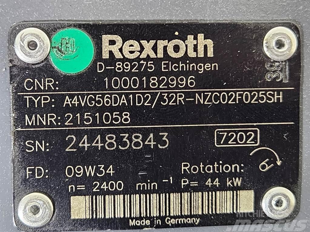 Kramer 1000182996-Rexroth A4VG56DA1D2/32R-Drive pump Hidravlika