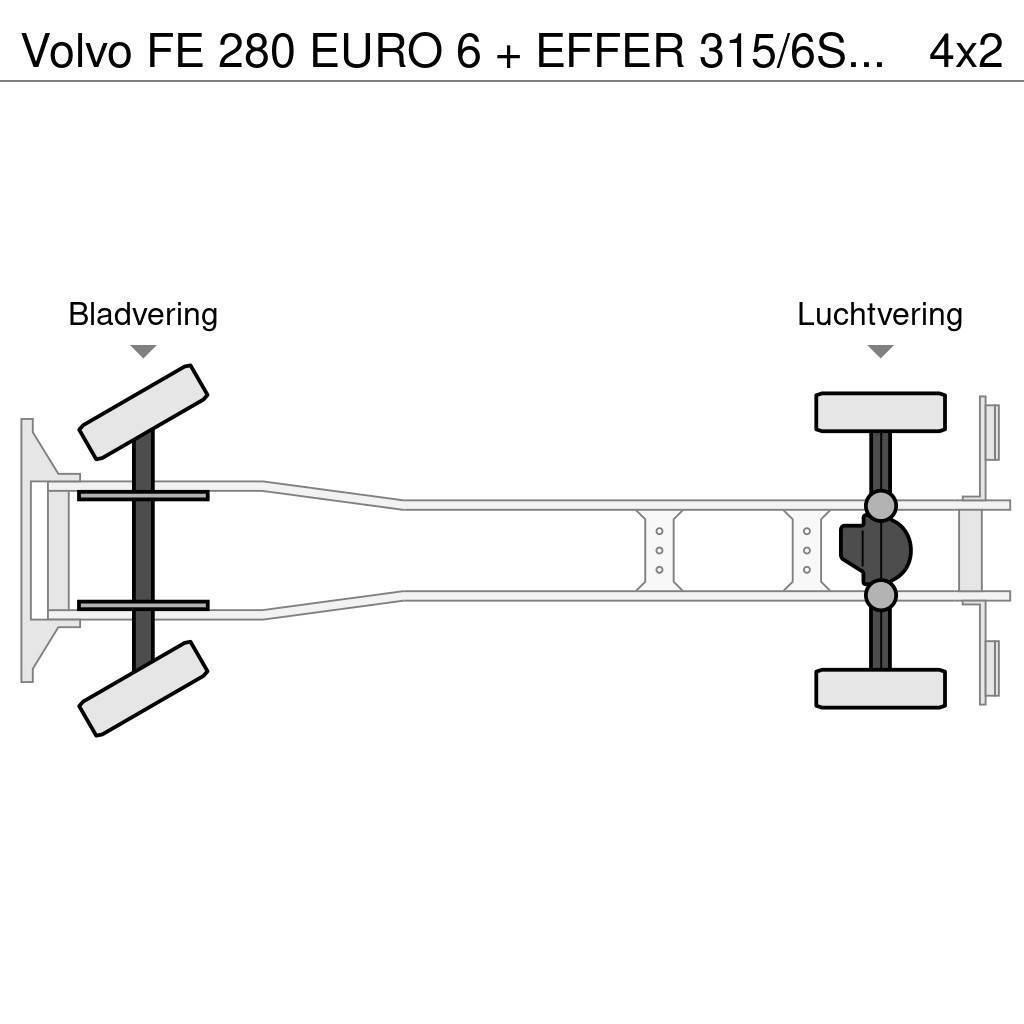 Volvo FE 280 EURO 6 + EFFER 315/6S + JIB 4S / LIER / WIN Rabljeni žerjavi za vsak teren