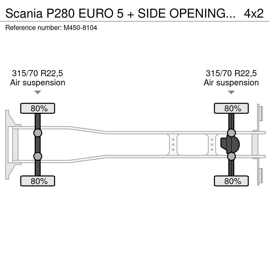 Scania P280 EURO 5 + SIDE OPENING BOX + CARRIER SUPRA 850 Tovornjaki hladilniki